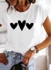 Damen-T-Shirt, Liebesstil, Trend, niedlich, 90er-Jahre, kurzärmelig, bedruckt, T-Shirt, Kleidung, T-Shirt, Damen, Grafik-T-Shirt, Sommerkleidung, modisch, weiblich, TopC24319