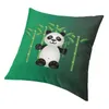 Taie d'oreiller Panda ours dans la forêt de bambou, housse de sol avec dessin animé Animal pour voiture, taie d'oreiller à la mode, décoration de maison