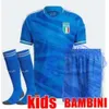 İtalya Futbol Jersey hayranları oyuncu Bonucci Futbol Formaları Jorginho Insigne Verratti Erkekler Çocuk Futbol Gömlekleri Chiesa Barella Chiellini Pellegrini Italys Sanniv 81