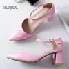 Sandals Sandal girl summer 2021 version 100 lap, middlehigh heel, Baotou, thick heel, one word button, single shoe code 31 32 32 33