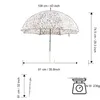 Paraplyer 8k Ladies Floral Classic Stick Paraply for Women Refresh-Style Parasols Sun and Rain Proof Water Resistant J Handtag