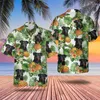 Chemises décontractées pour hommes Hawaiian Beach Harajuku pour hommes 3D Imprimer Dog T-shirts à manches courtes Été Vacances Style Tops à poitrine unique Revers