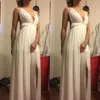 Casual klänningar spetsar skarv vit svart lång klänning strand djupt v hals sexig sommar sundress boho dragskon sida slits maxi kvinnor