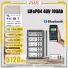 48 V 5KW 100AH ​​LifePo4 Bateria 51,2V 200H6000 Cykle puszki RS485 16S BMS MAX 32 Równolegle 10-letnia gwarancja UE Brak podatku