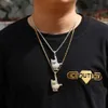 Iced Out Pendants Middle Sier Hip Hop Jewelry Custom Finger Moissanite Pendant Necklace