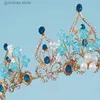 Diadèmes Icazo Mariée européenne Mariage Couronne de perles artificielles Cristal artificiel Convient pour la fête de bal Couvre-chef de vacances Y240319