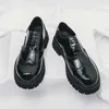 HBP 비 브랜드 두꺼운 단독 단독 패션 고급 레이스 업 브로그 패턴 디자인 핫 판매 남자 가죽 드레스 신발