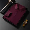 Men's Polos Wool Winter Long-Sleeved T-shirt Lapel Young And Middle-Aged Business Casual Bottoming Polo Shirt Top