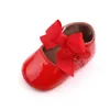Chaussures de princesse à nœud, petites chaussures en cuir PU à semelles souples, chaussures de marche pour bébé, printemps et automne