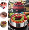 Bakning Mögel Walfos matklass Rostfritt stål Justerbar kaka PAN FÖRVALA Birkretsen Mousse Ring Mold Baking Tool Set Cake Mold Bakeware L240319