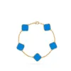 Pulseira da sorte banhada a ouro 18K para mulheres pulseiras brancas/pretas/vermelhas/verdes pulseiras fofas com elos joias presentes na moda para mulheres adolescentes