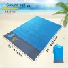 Mat 1.4x2.1m Waterproof Pocket Beach Blanket Folding Camping Mat Portable Lightweight Outdoor Picnic Mat Seat Hiking Activities Pad