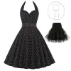 Retro 1950er Jahre Rock A-Linie Kleid Tutu Flare Kleid Audrey Hepburn Damen Abendpartykleid