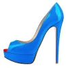 Pumps LOSLANDIFEN Shoes Women Patent Leather Black Blue Red Stiletto Heels Pumps Wedding Sexy Platform Ladies Peep Toe Party Shoe 2023