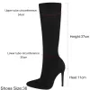 Сапоги Women Boots New Brown Black Sexy High Hells High Boots Замша