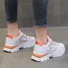 Chaussures Femmes Chunky Sneakes Houstable Walking Chaussures plate-forme Mesh Designers Fashion Casual Dad Shoes Tennis Tennis Pink Chaussures Femme