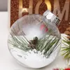 Party-Dekoration, 16 Stück, Weihnachtsbaum-Anhänger, Hohlkugel-Ornament, DIY, durchsichtige Weihnachtsornamente