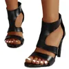 Sandalias Mujeres Sexy Tacones Altos Zapatos Moda de verano Vestido de punta puntiaguda Fiesta Femenina Hueco Romano Bombas de tacón alto