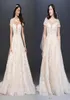 Oleg Cassini Abiti da sposa taglie forti 2019 Manica corta Gioiello Collo Princess Garden Country Abito da sposa Abito da sposa5985397