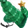 Vestuário para cães 1 PC chapéu de Natal verde para gato festa travessa animal de estimação inverno manter quente com alça de pescoço ajustável