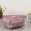 Kissen-Boho-Hippie-Fußhocker-Pouf-Bezug, authentischer Baumwoll-Kelim-Ottomane-Bezug, dekorative Kissen