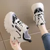 Rimocy Hidden Heels Sneakers for Women Breathable Mesh Platform Sports Shoes Woman Mix Color Height Increasing Casual Shoes 240228