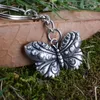 Keychains Vintage Fashion Gothic Moon Butterfly Keychain For Men Women Car Keyring Jewelry Gift
