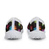 Lägenheter InstantArts Mesh Women Casual Shoes Rainbow Color Dog Paw Pattern Printing Breattable Flats Kvinnlig slip på Sneakers Sapato Lady