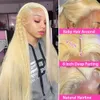 613 Blonde 13x6 Straight Lace Front Human Hair Wig 613 Straight 13x4 HD Lace Frontal Wig 180% Density Pre Plucked Glueless Wig