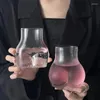 Wijnglazen Roze BuShaped Glas Unieke BuShape Bierbekers Helder Creatieve Drinkbenodigdheden Koffiekopje Voor Eetkamer