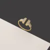 Pierścień luksusowy pierścionek zaręczynowy damski luksusowa biżuteria Rose Gold Cross Diamond Pierścień mody projektant biżuterii 5-9 Prezent dla kobiet