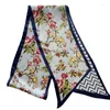 Scarves BirdTree Real Silk Scarf For Women Floral Print Ribbon Mom's Gift Fashion Elegant OL 2024 Spring A41999QC