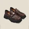 Dress Shoes Metal Decoration Appliques Loafers Flat With Heels Square Toe Solid Patchwork Slip-On Zapatos Para Damas En Oferta Brand