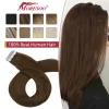 Extensions Moresoo ruban adhésif dans l'extension de cheveux cheveux humains réel Remy PU peau trame 1224 pouces droite cheveux brésiliens colle sur ruban adhésif Ins