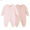 Barboteuses 2/3 pièces unisexe barboteuses 2 voies fermeture éclair nouveau-né bébé fille vêtements ensembles automne 0-24M coton bébé garçon vêtements dessin animé SpringC24319