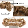 Perucas sintéticas acessórios para o cabelo BENEHAIR Mulheres sintéticas Chignon bagunçado cabelo Bun Scrunchy Hair Bun Rubber Band Hairpiece Updo Chignon Donut Roller 240327