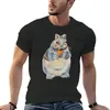 Men's Polos Hungry Squirrel Preparing For Winter Mixed Media T-Shirt Customized T Shirts Tops Plain Black Men