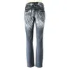 Jeans à jambes droites pour hommes, nouveau Design, produits lavés, pantalons de taille personnalisée, les plus vendus