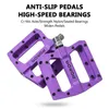 BOWOD High Strength Nylon Sealed Bearings Lightweight 9/16 Non-slip Pedal MTB Flat Bicycle Pedal BMX Cycling Bike Accessories 240308