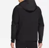 Mäns i full längd Zip-up Cardigan Hoodie Splicing Tech Fleece Men's Spring New Sportswear Hooded Casual Coat Top CZ9905