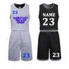 DIY basketball jerseys Set Uniforms kits Child Men Reversible Basketball shirts shorts suit Sports clothes Double-side Sportswea 240314