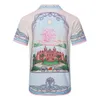 Casa Blanca T Shirt Casablanca Castle Castle Estate Scenery القصير القصيرة للرجال والسيدات في هاواي القمصان