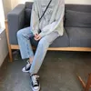 fdfklak light color Denim妊婦のためのマタニティジーンズ衣服弾性ウエストベリーパンツ妊娠春秋240311