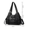 Women Bag Vintage Shoulder Pu Leather Crossbody Soft Hobos Multipockets Messenger Designer Lady Handbag 240305