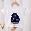 Camisetas novas séries quentes quarta-feira addams crianças camiseta moda roupas infantis verão bebê meninas roupas meninos manga curta camisetas c24319