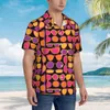 Camisas casuais masculinas havaí camisa férias óculos impressão blusas óculos de sol verão elegante homem manga curta respirável topo