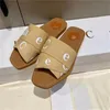 مصمم أزياء Sandal Slippers Luxury Woody Clog Mule Flat Sandale Slide Lettern