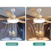 Grands ventilateurs de plafond avec lumière 48 52 60 pouces DC Led télécommande salon chambre ventilateur lumières 220V 110V