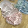 Bubble Cotton Underwear Princess Sexig broderad flygtriangelflickor damer trosor transparenta ruffles Mid-midjestriangel kort 240402