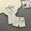 Sets for Women 2 Pieces Summer Cotton Short Sleeve Hooded Top and Shorts Set New In Matching Sets